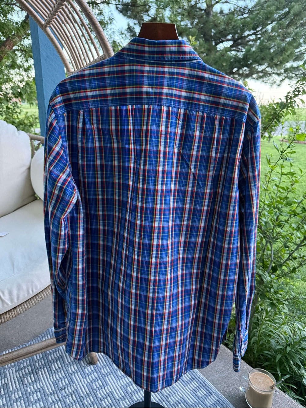 Hawker Rye Men’s Blue Plaid Button-Down Shirt Size XL - Picture 2 of 12